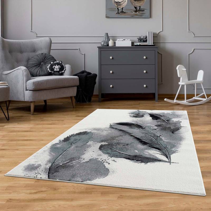 Carpet City Teppich »Savanna 9375«, rechteckig, 11 mm Höhe, mit Federn, Creme/ Grau von Carpet City