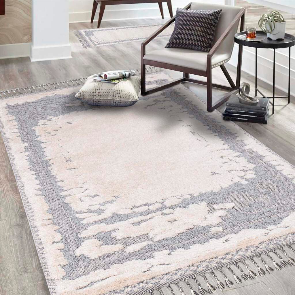 Carpet City Hochflor-Teppich »Valencia 908«, rechteckig, 20 mm Höhe, Läufer, Boho-Stil, 3D-Effekt, Relief, Hoch-Tief-Struktur, mit Fransen von Carpet City