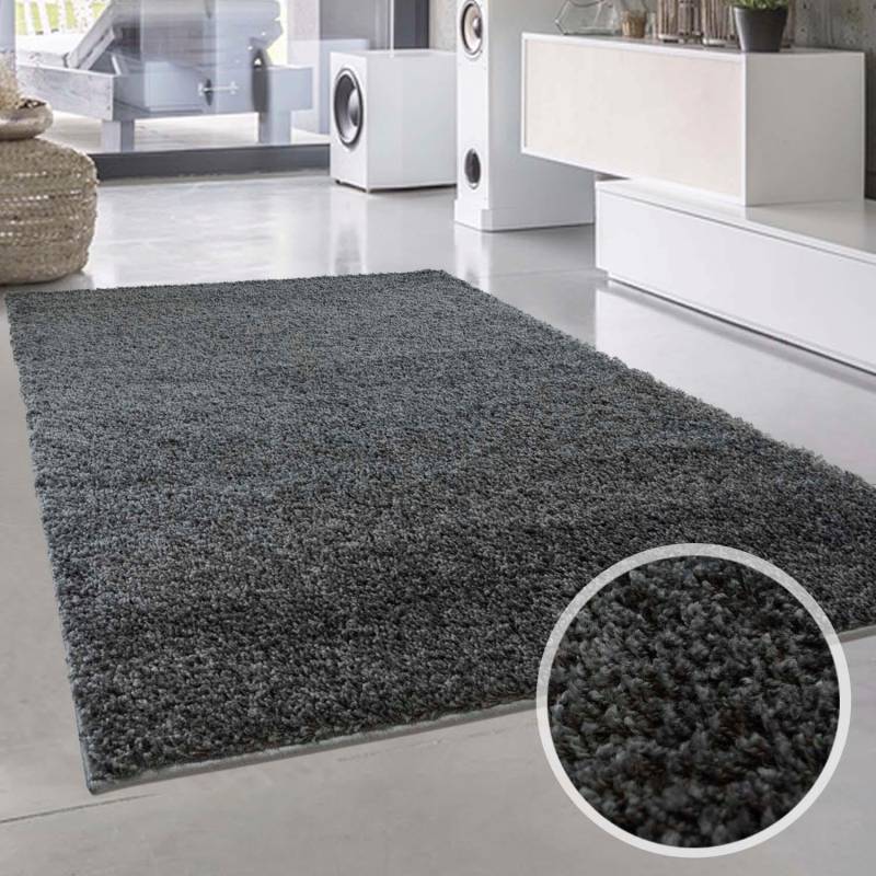 Carpet City Hochflor-Teppich »Shaggi uni 500«, rechteckig, 30 mm Höhe, Läufer, Shaggy, Uni, Langflor, weich, Wohnzimmer, Schlafzimmer, Kinder von Carpet City
