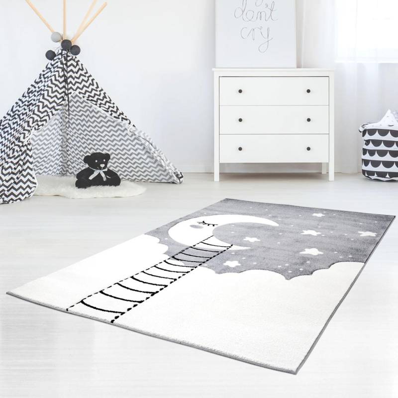 Carpet City Kinderteppich »Bueno Kids 1314«, rechteckig, 13 mm Höhe, Spielteppich, Mond, 3D-Effekt, Weicher Flor, Pflegeleicht von Carpet City