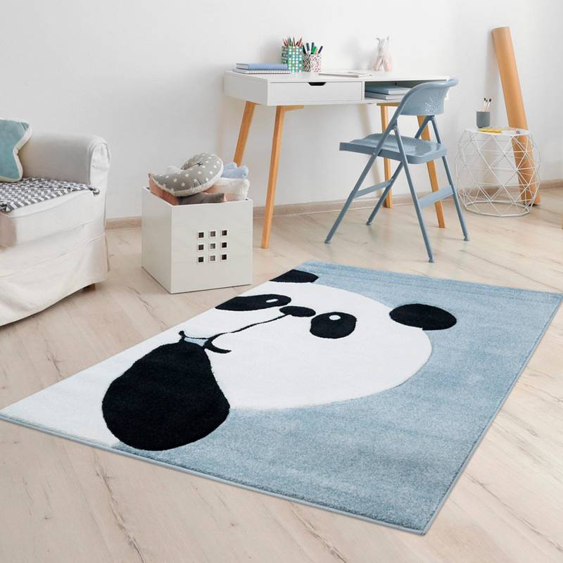 Carpet City Kinderteppich »Bueno Kids 1389«, rechteckig, 13 mm Höhe, Spielteppich, Panda-Bär, 3D-Effekt, Weicher Flor, Pflegeleicht von Carpet City