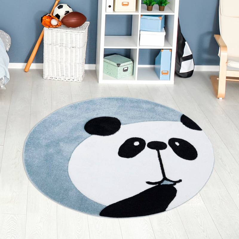 Carpet City Kinderteppich »Bueno Kids 1389«, rund, 13 mm Höhe, Spielteppich, Panda-Bär, 3D-Effekt, Weicher Flor, Pflegeleicht von Carpet City