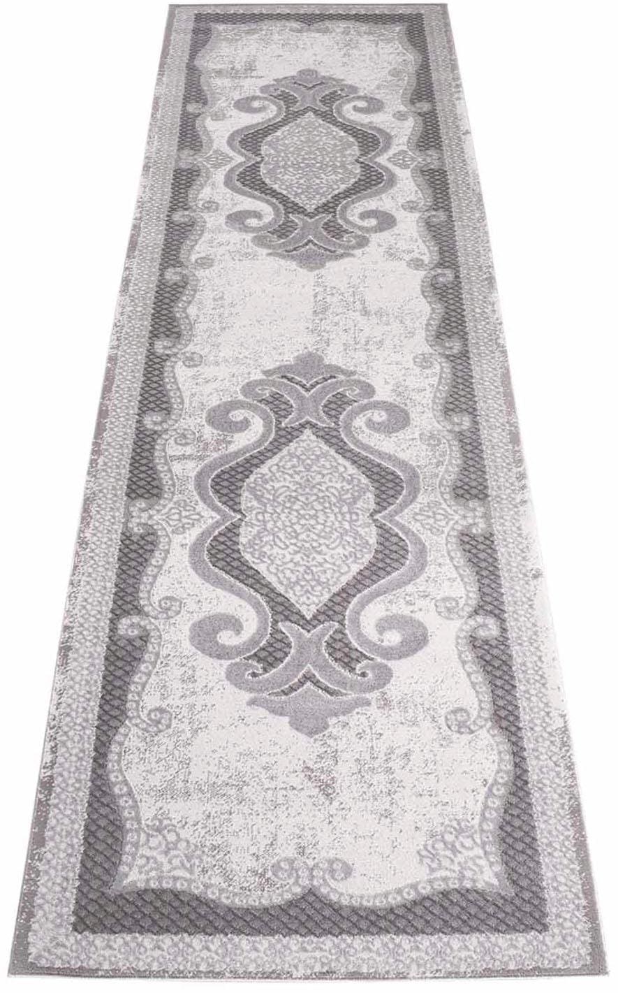 Carpet City Läufer »Platin 7741«, rechteckig, Kurzflor, Ornamente, Glänzend durch Polyester, ideal für Flur & Diele von Carpet City