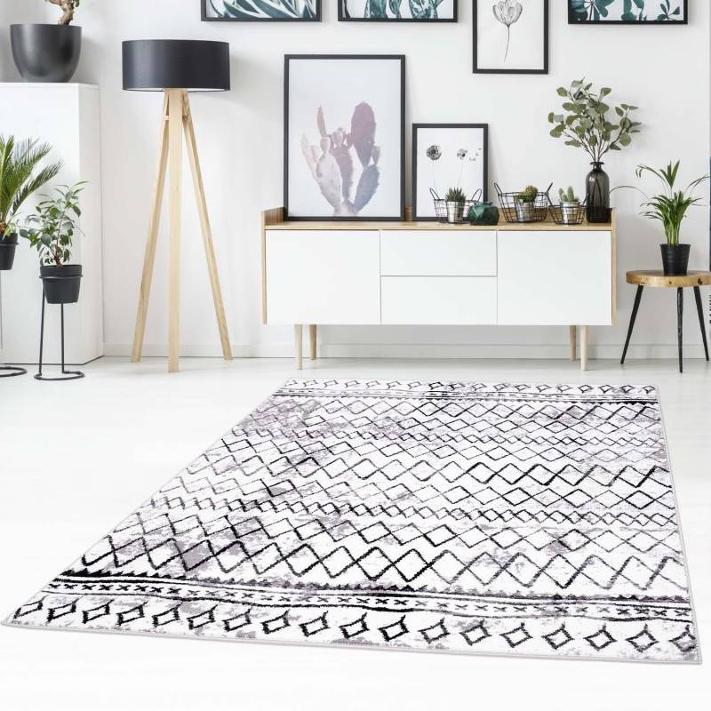 Carpet City Teppich »Timeless 7547«, rechteckig, 6 mm Höhe, Kurzflor, Modern, Zickzack-Muster, ideal für Wohnzimmer & Schlafzimmer von Carpet City