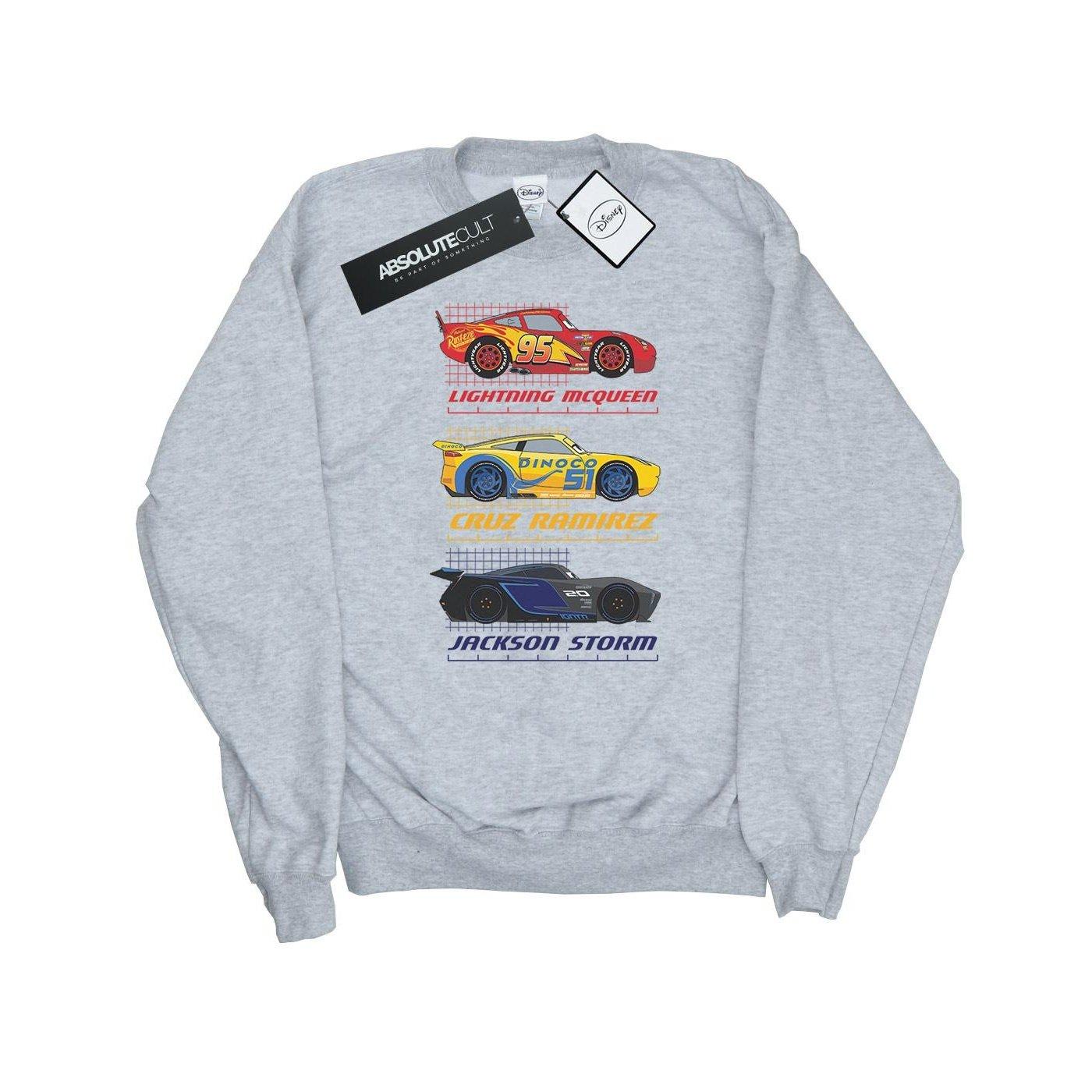 Racer Profile Sweatshirt Herren Grau 3XL von Cars