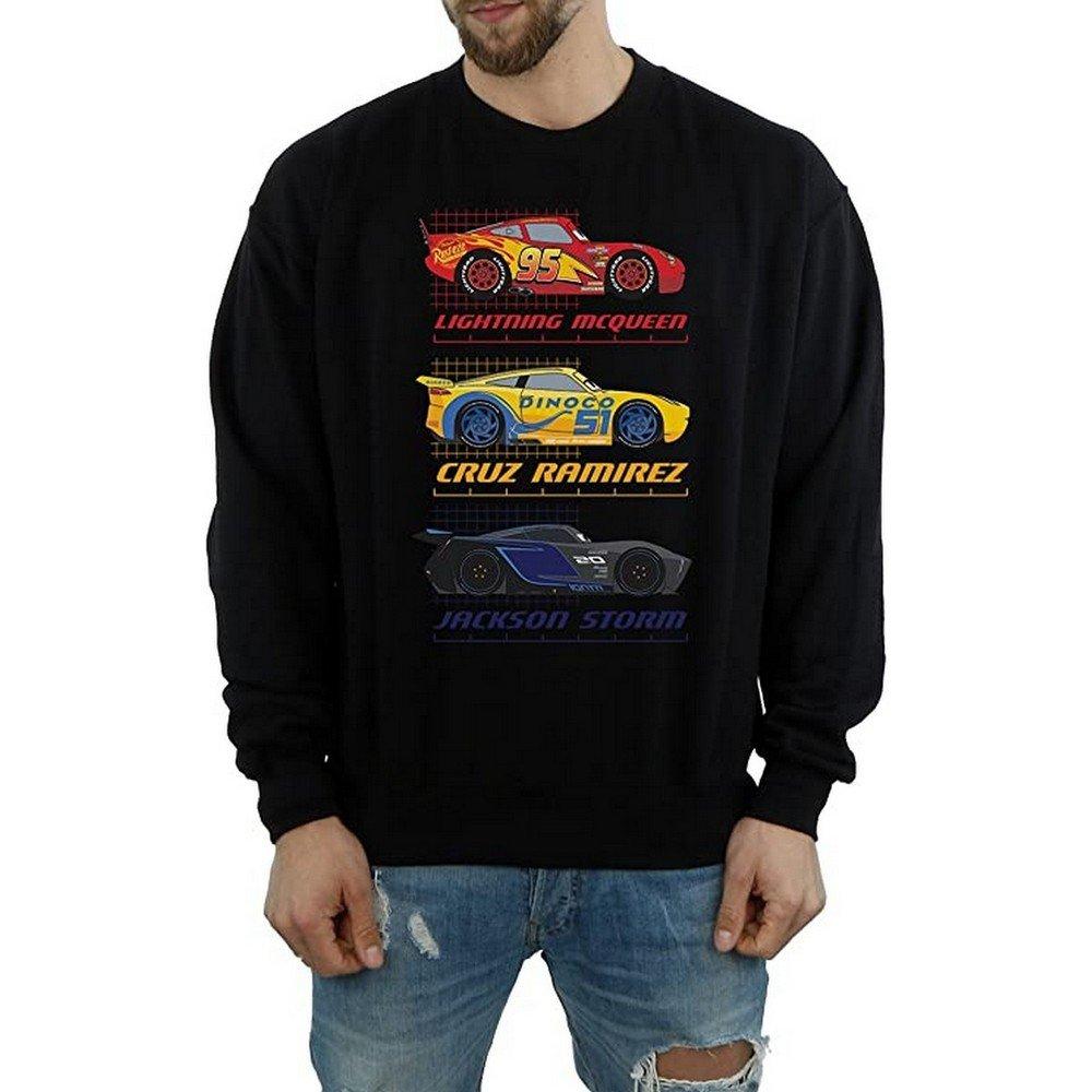 Racer Profile Sweatshirt Herren Schwarz 3XL von Cars