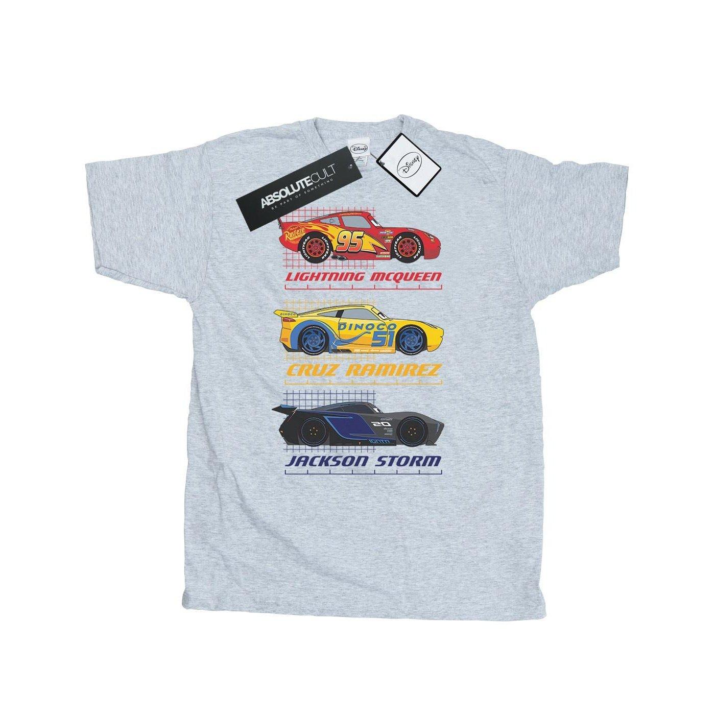 Racer Profile Tshirt Herren Grau 3XL von Cars