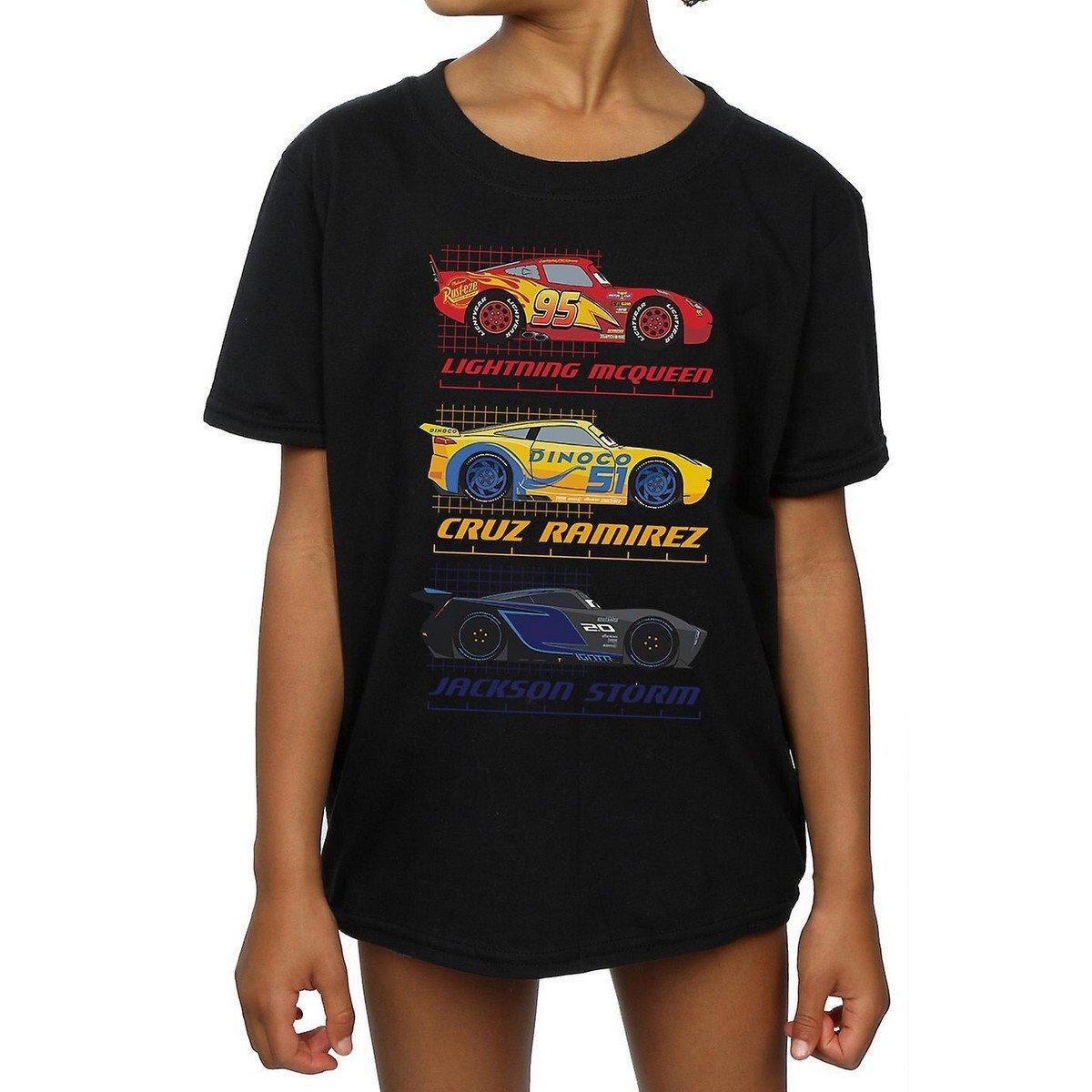 Racer Profile Tshirt Mädchen Schwarz 116 von Cars