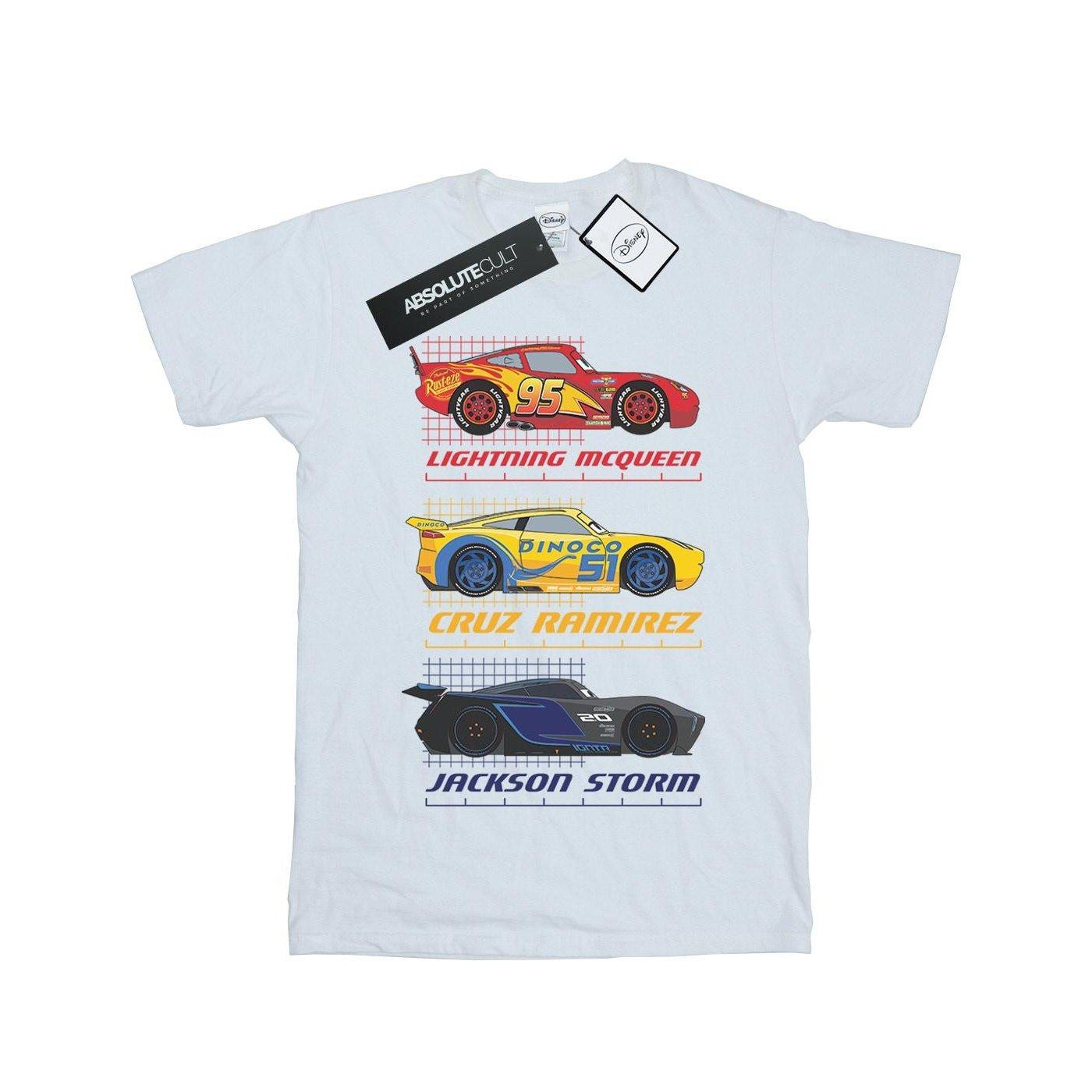 Racer Profile Tshirt Mädchen Weiss 116 von Cars