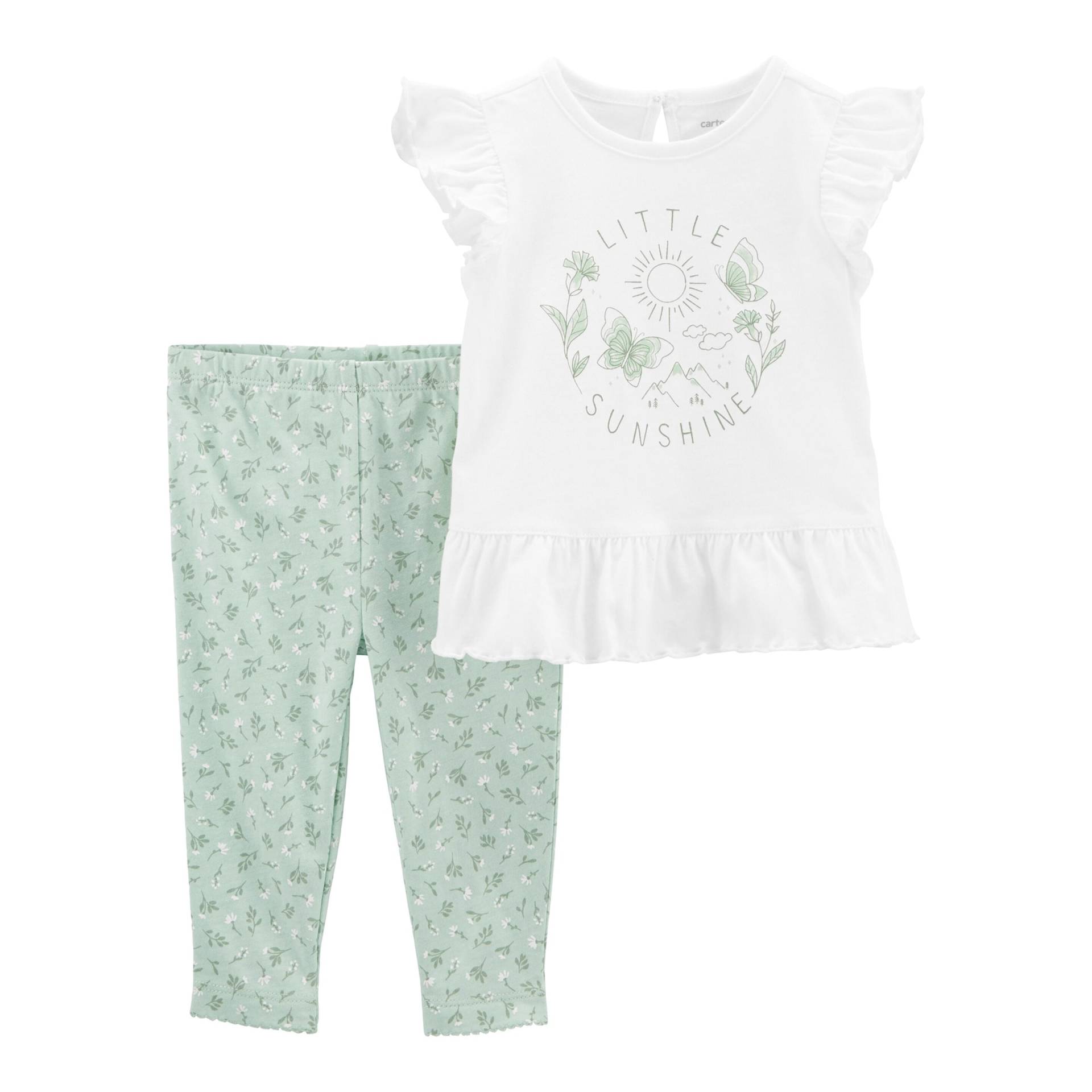 2-tlg. Set T-Shirt und Leggings Blumen von Carter's