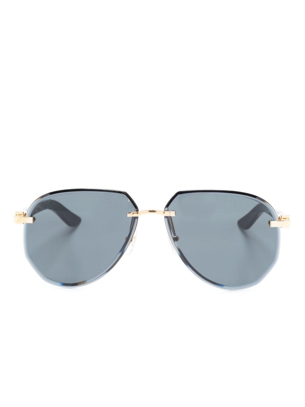 Cartier Eyewear C Decor pilot-frame sunglasses - Black von Cartier Eyewear