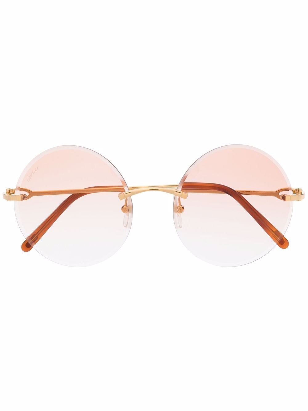 Cartier Eyewear C Décor round-frame sunglasses - Gold von Cartier Eyewear