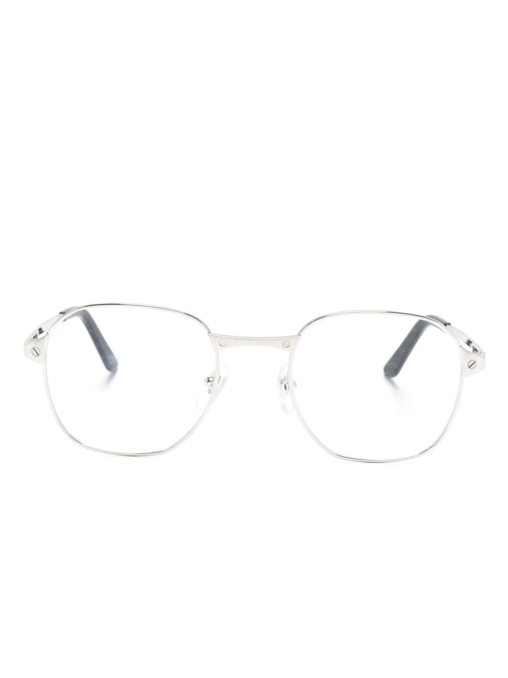 Cartier Eyewear CT0441O square-frame glasses - Silver von Cartier Eyewear