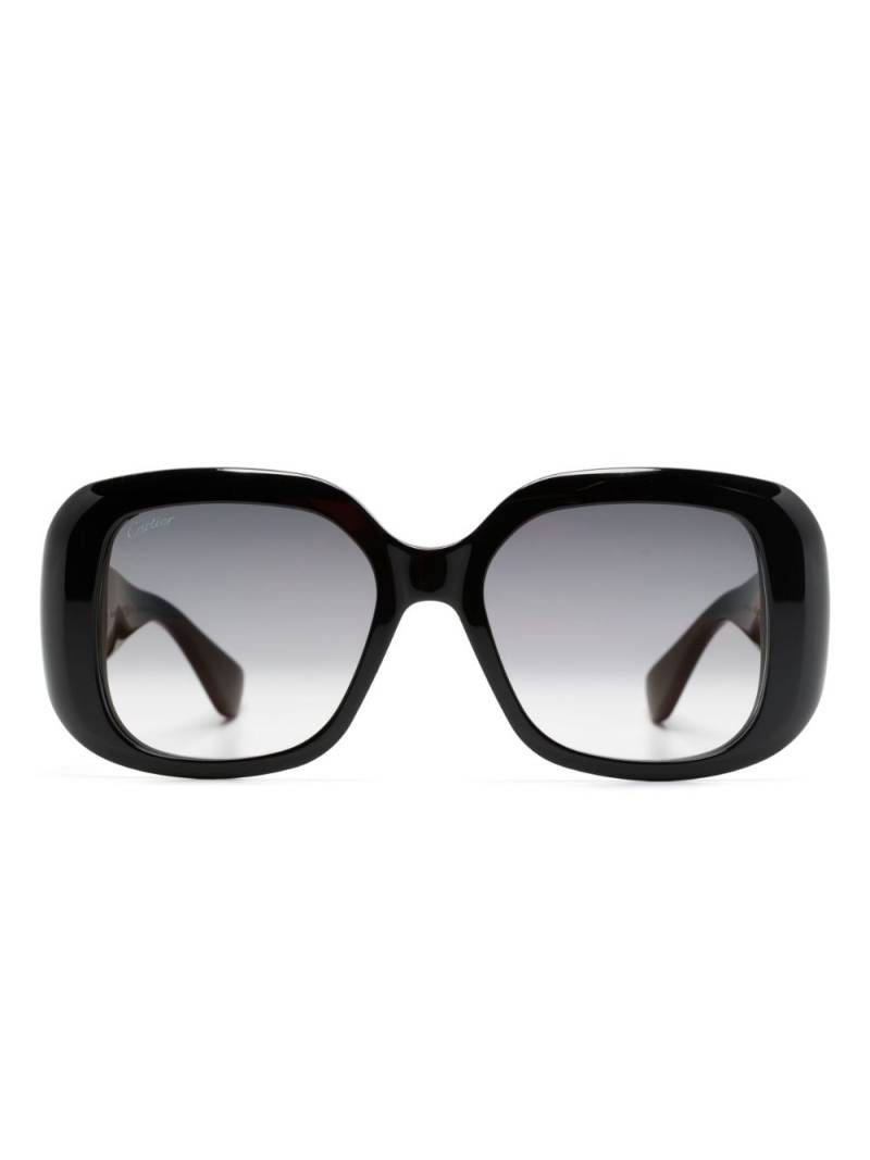 Cartier Eyewear Panthere Classic square-frame sunglasses - Black von Cartier Eyewear