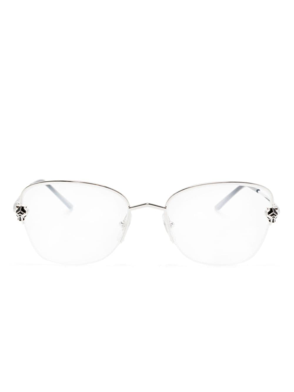 Cartier Eyewear Panthère De Cartier metallic glasses - Silver von Cartier Eyewear