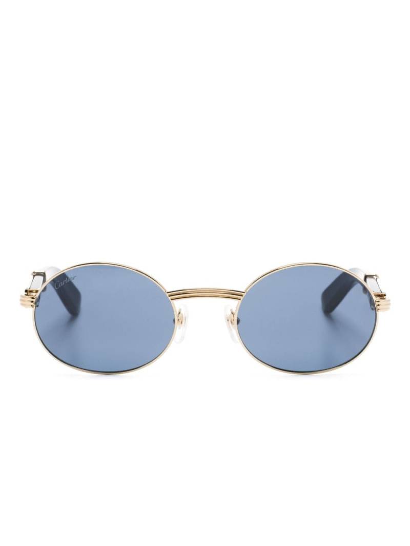 Cartier Eyewear Première de Cartier oval-frame sunglasses - Gold von Cartier Eyewear