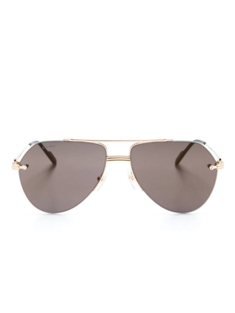 Cartier Eyewear Première de Cartier pilot-frame sunglasses - Gold von Cartier Eyewear