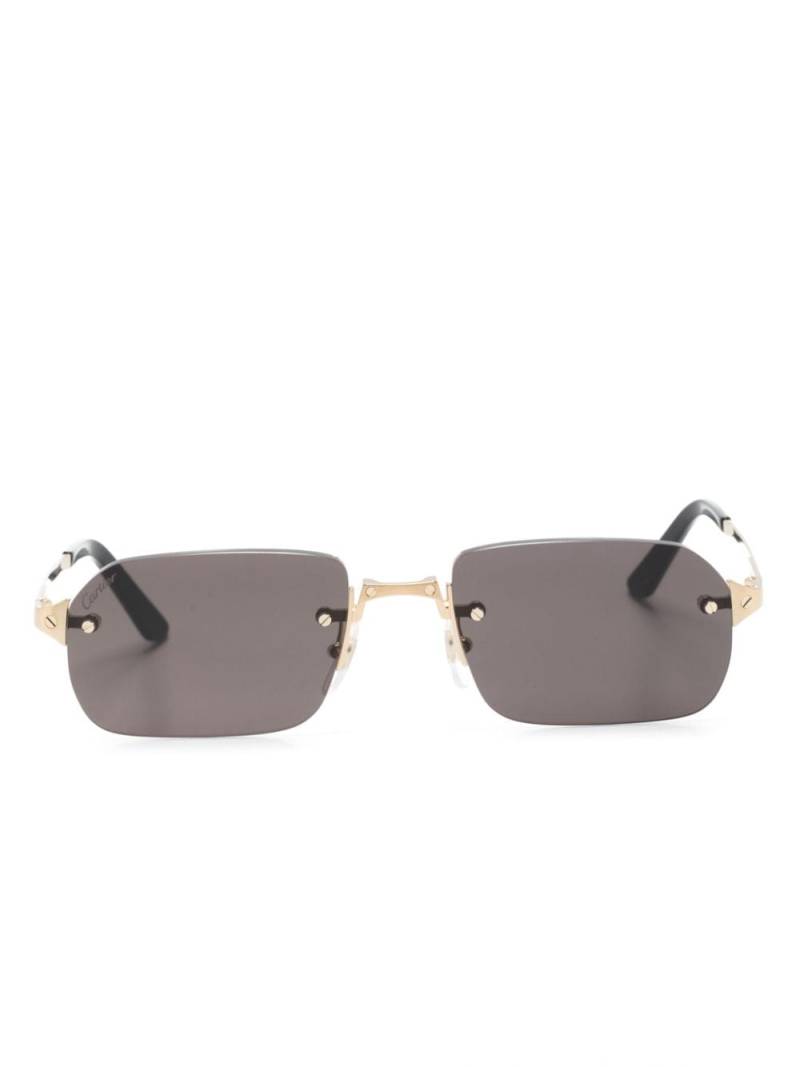 Cartier Eyewear Santos rectangle-frame sunglasses - Gold von Cartier Eyewear