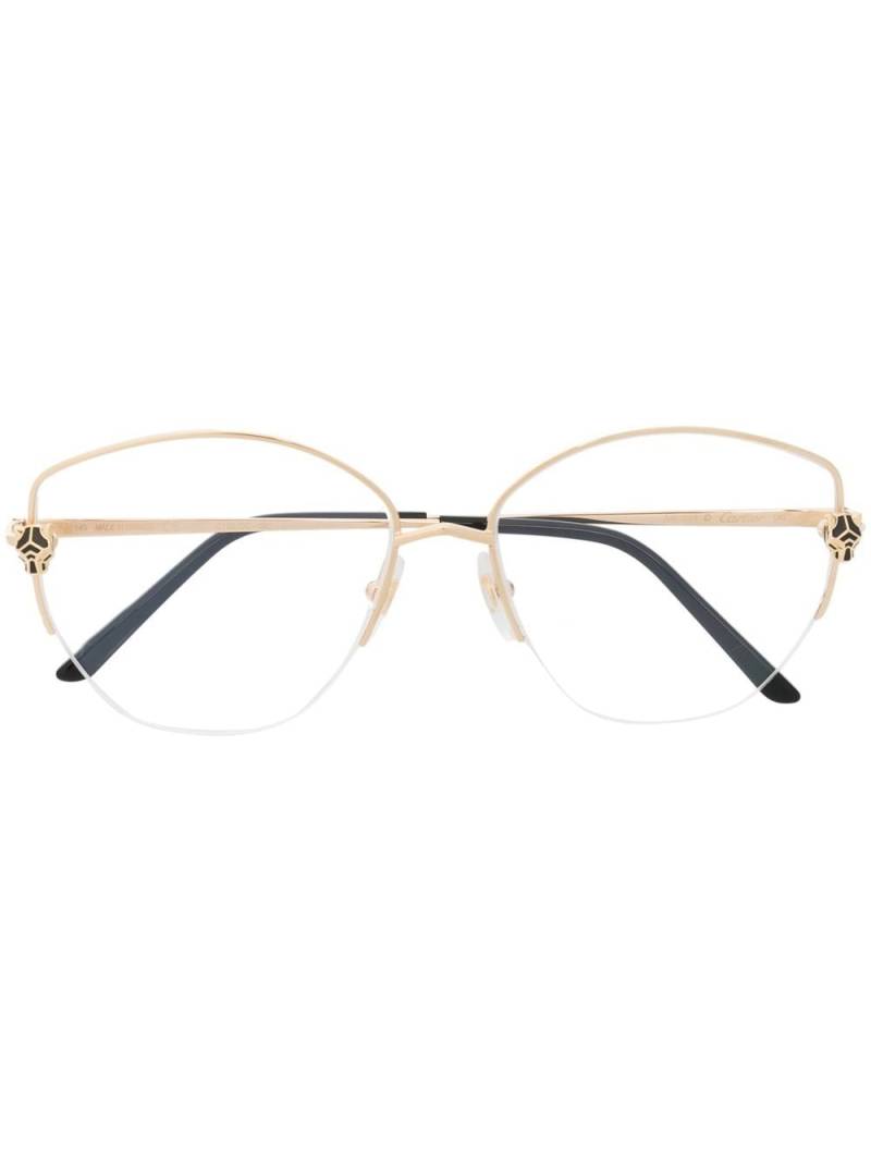 Cartier Eyewear cat-eye two-tone glasses - Gold von Cartier Eyewear