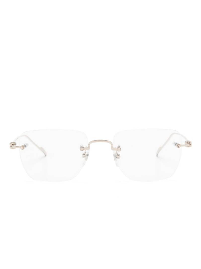 Cartier Eyewear engraved-logo frameless glasses - Silver von Cartier Eyewear