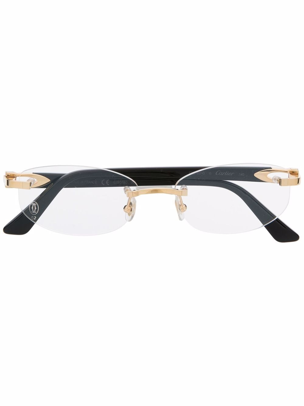 Cartier Eyewear frameless rounded glasses - Black von Cartier Eyewear