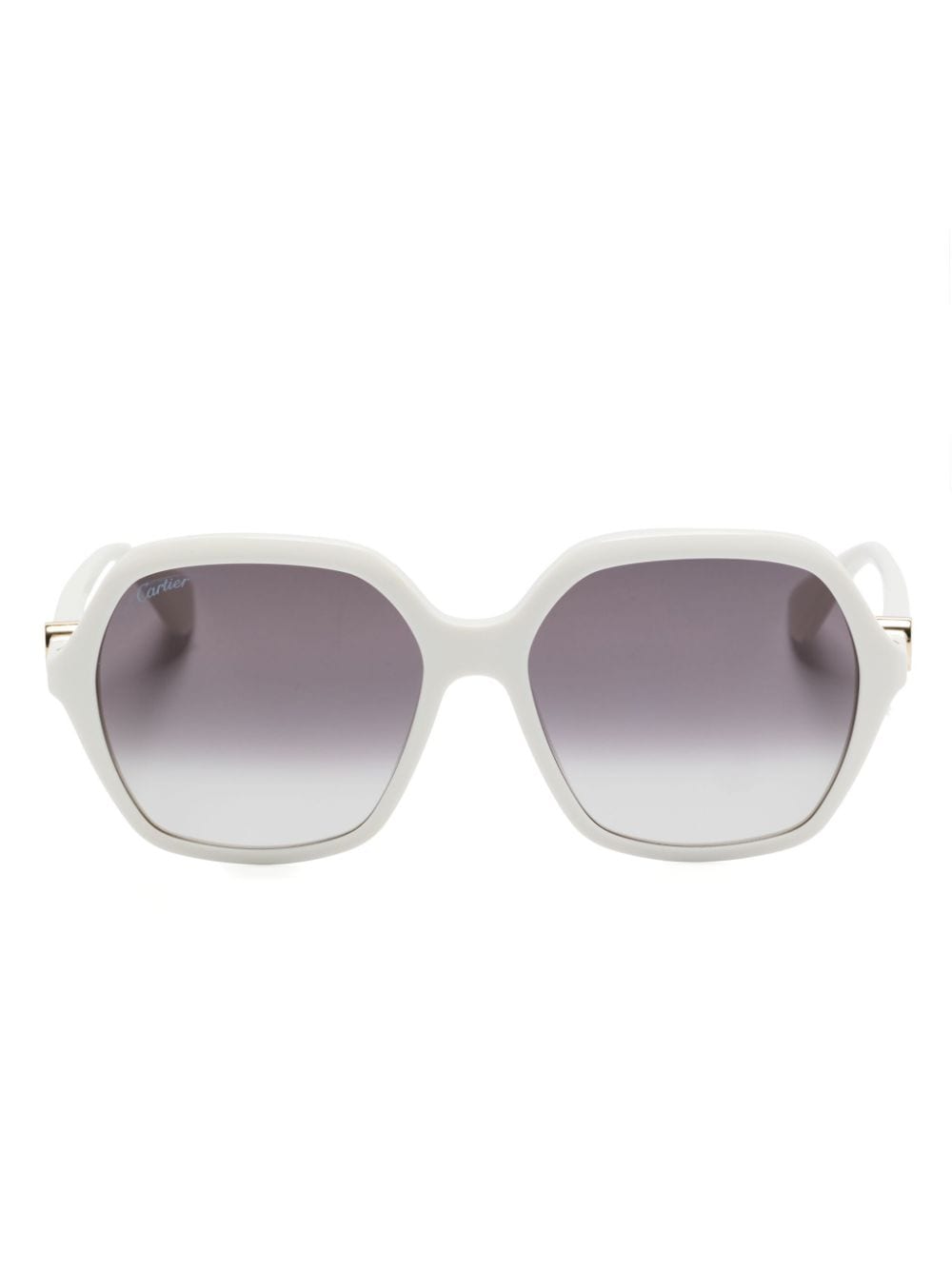 Cartier Eyewear geometric-frame sunglasses - White von Cartier Eyewear