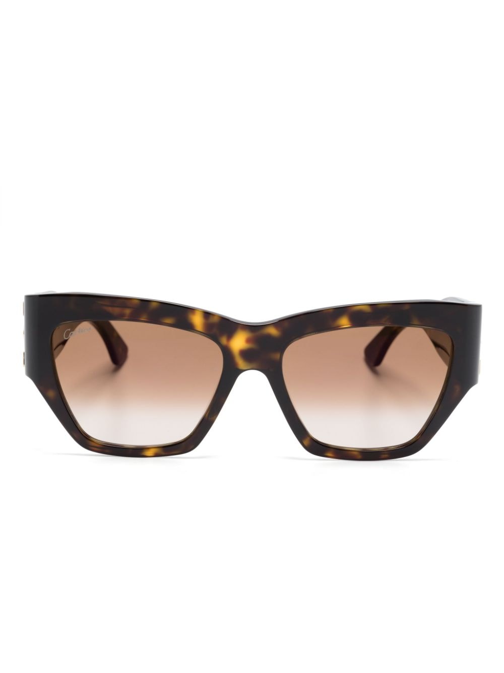 Cartier Eyewear logo-embossed cat-eye suglasses - Brown von Cartier Eyewear