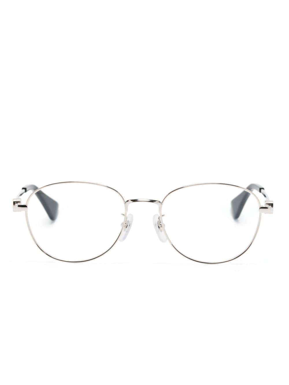 Cartier Eyewear logo-engraved round-frame glasses - Silver von Cartier Eyewear
