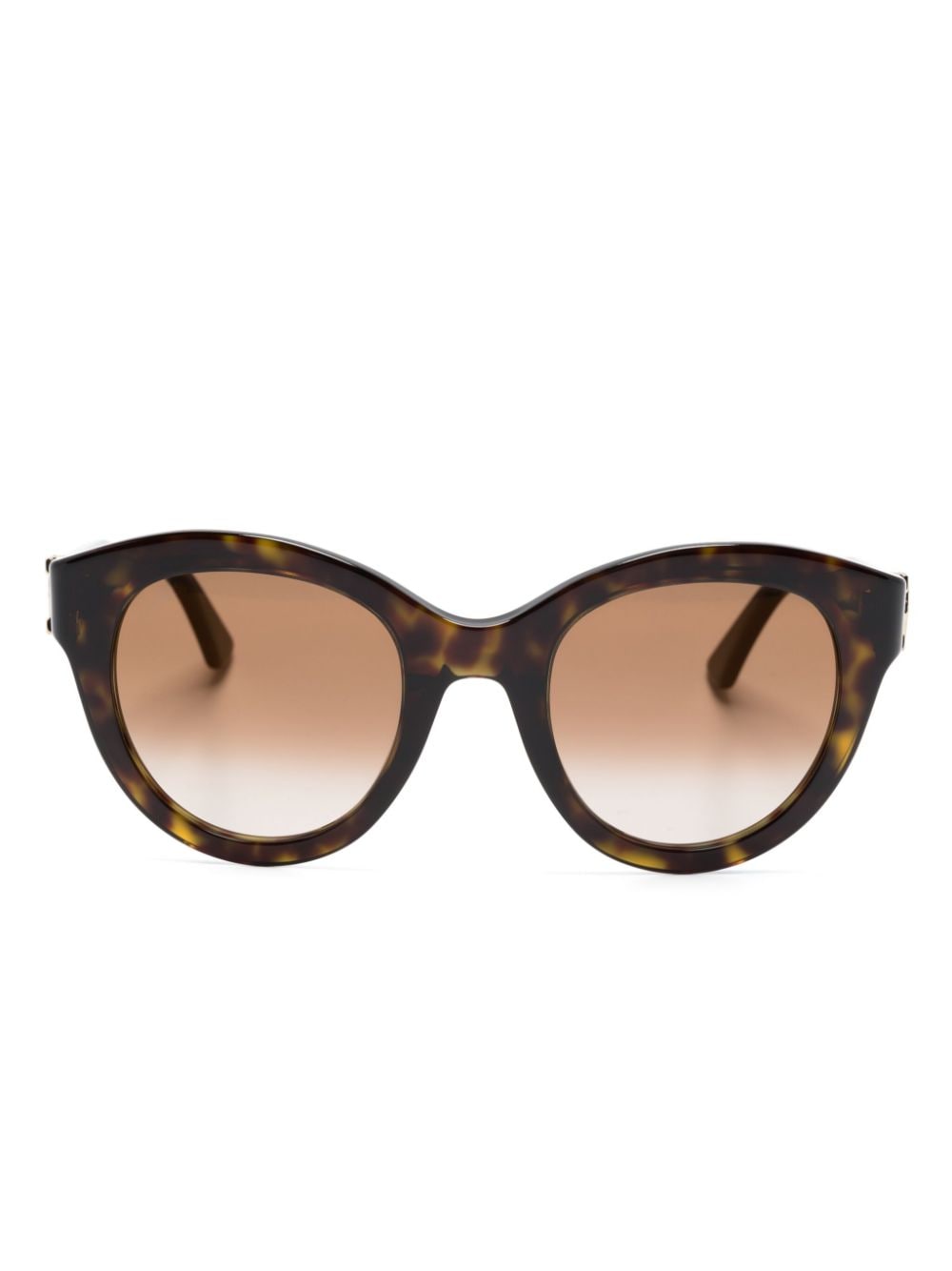 Cartier Eyewear logo-plaque cat-eye frame sunglasses - Brown von Cartier Eyewear