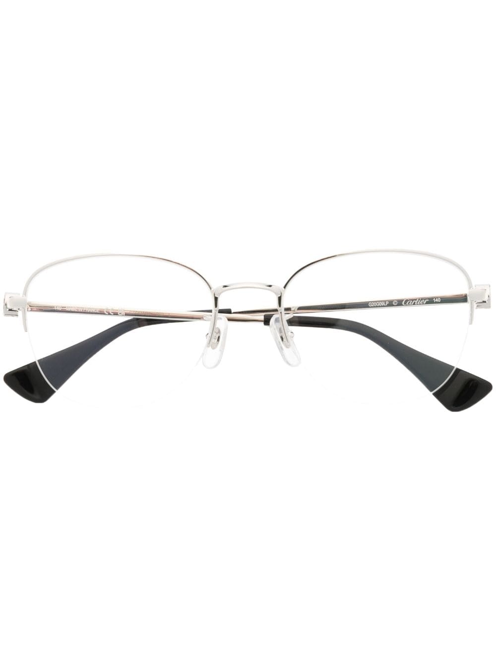 Cartier Eyewear metallic round-frame glasses - Grey von Cartier Eyewear