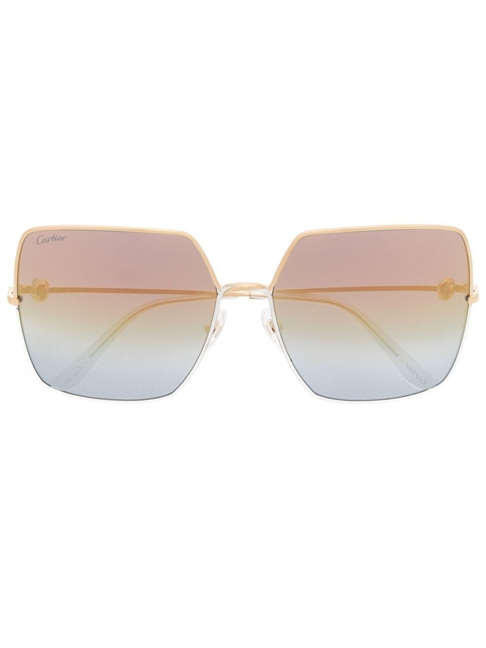 Cartier Eyewear oversized-frame gradient sunglasses - Gold von Cartier Eyewear