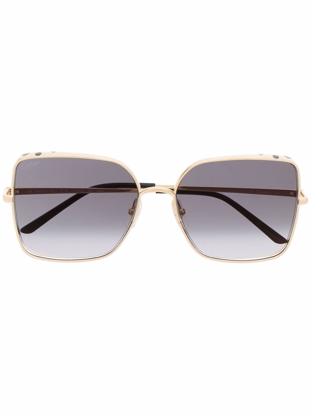 Cartier Eyewear panther-pattern sunglasses - Gold von Cartier Eyewear