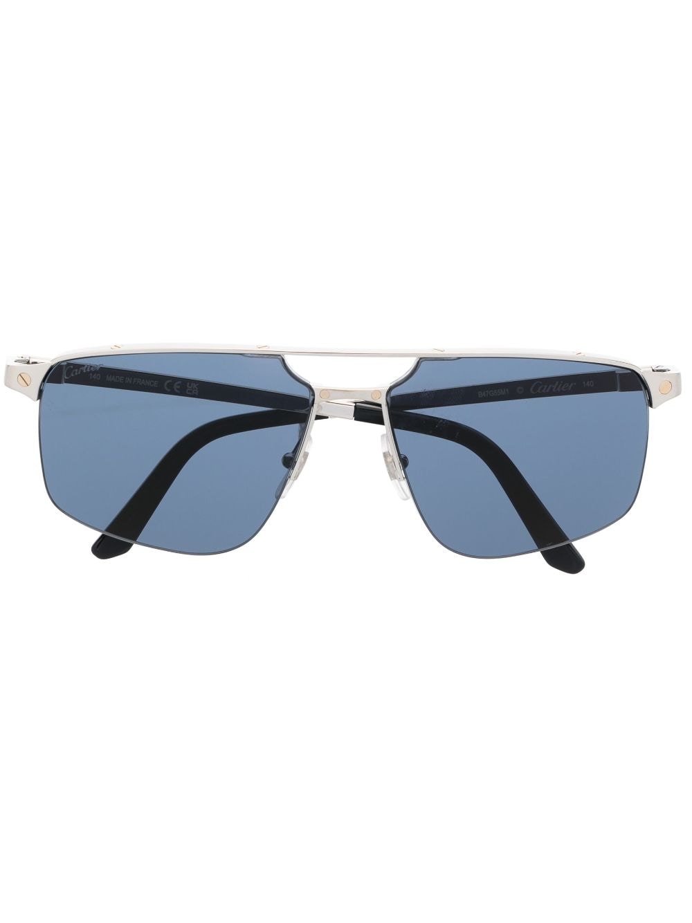 Cartier Eyewear pilot-frame sunglasses - Silver von Cartier Eyewear