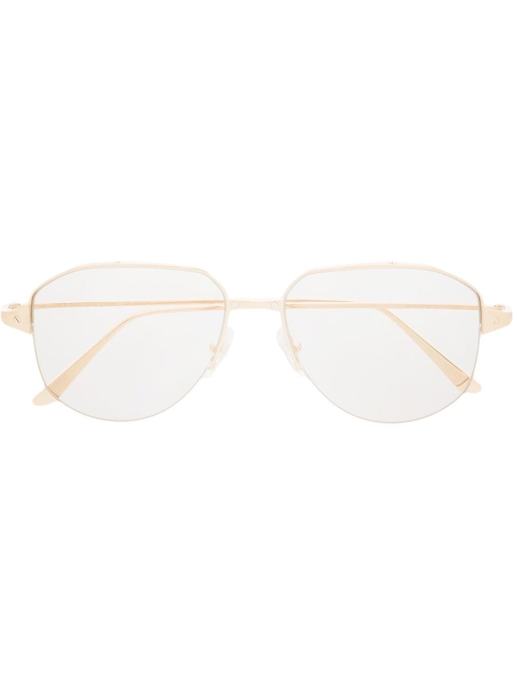 Cartier Eyewear pilot-frame tinted sunglasses - Gold von Cartier Eyewear