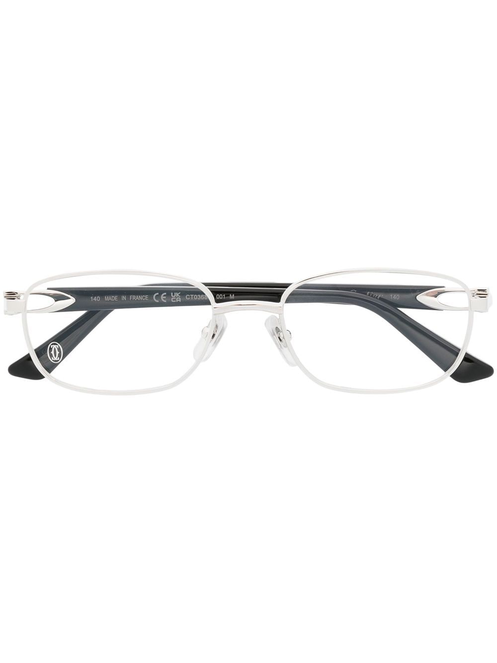 Cartier Eyewear rectangle-frame glasses - Black von Cartier Eyewear