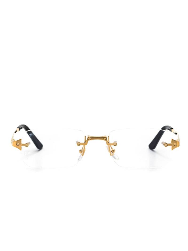 Cartier Eyewear rectangle-frame glasses - Gold von Cartier Eyewear