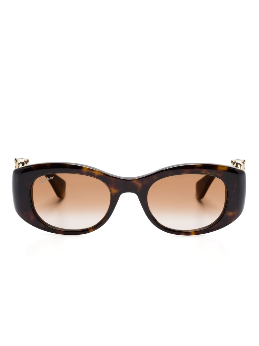 Cartier Eyewear rectangle-frame sunglasses - Brown von Cartier Eyewear