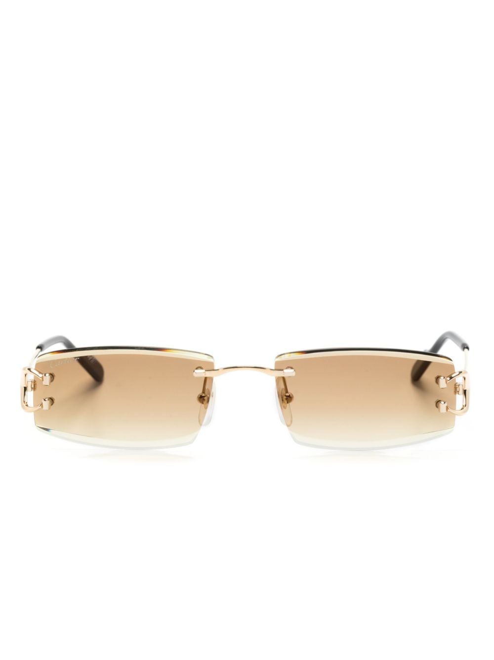 Cartier Eyewear rectangle-frame sunglasses - Gold von Cartier Eyewear