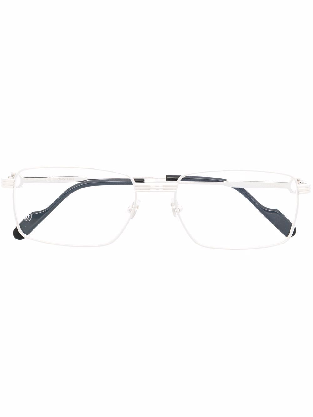 Cartier Eyewear rectangular-frame glasses - Silver von Cartier Eyewear