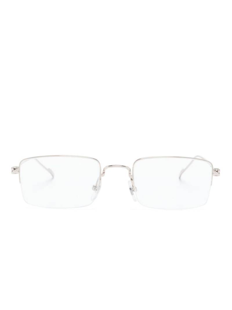 Cartier Eyewear rectangular-frame metal glasses - Silver von Cartier Eyewear