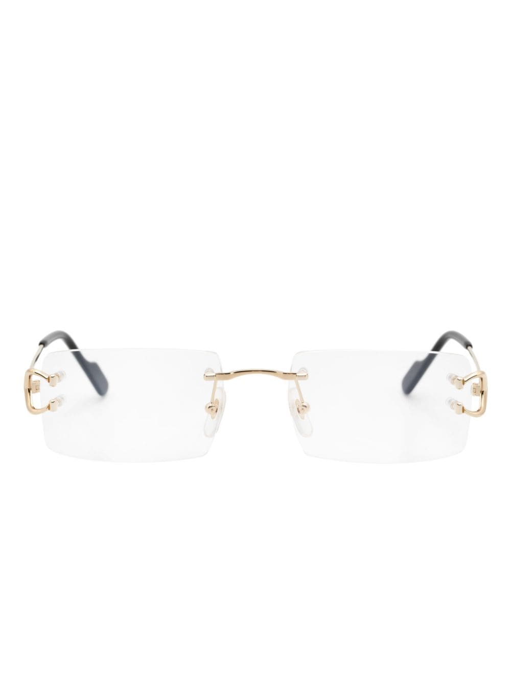 Cartier Eyewear rimless rectangle-frame glasses - Gold von Cartier Eyewear