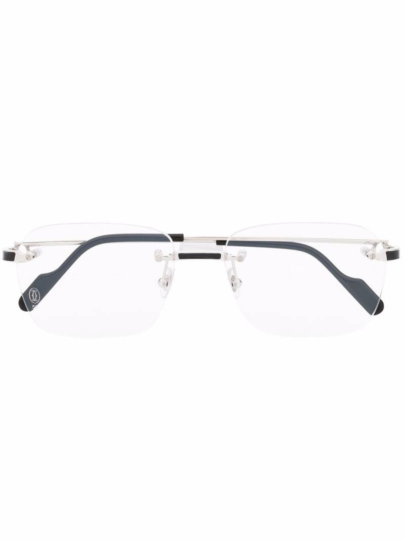 Cartier Eyewear rimless square-frame glasses - Silver von Cartier Eyewear