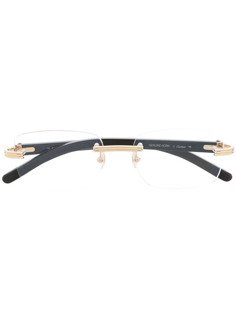 Cartier Eyewear rimless square-frame glasses - White von Cartier Eyewear