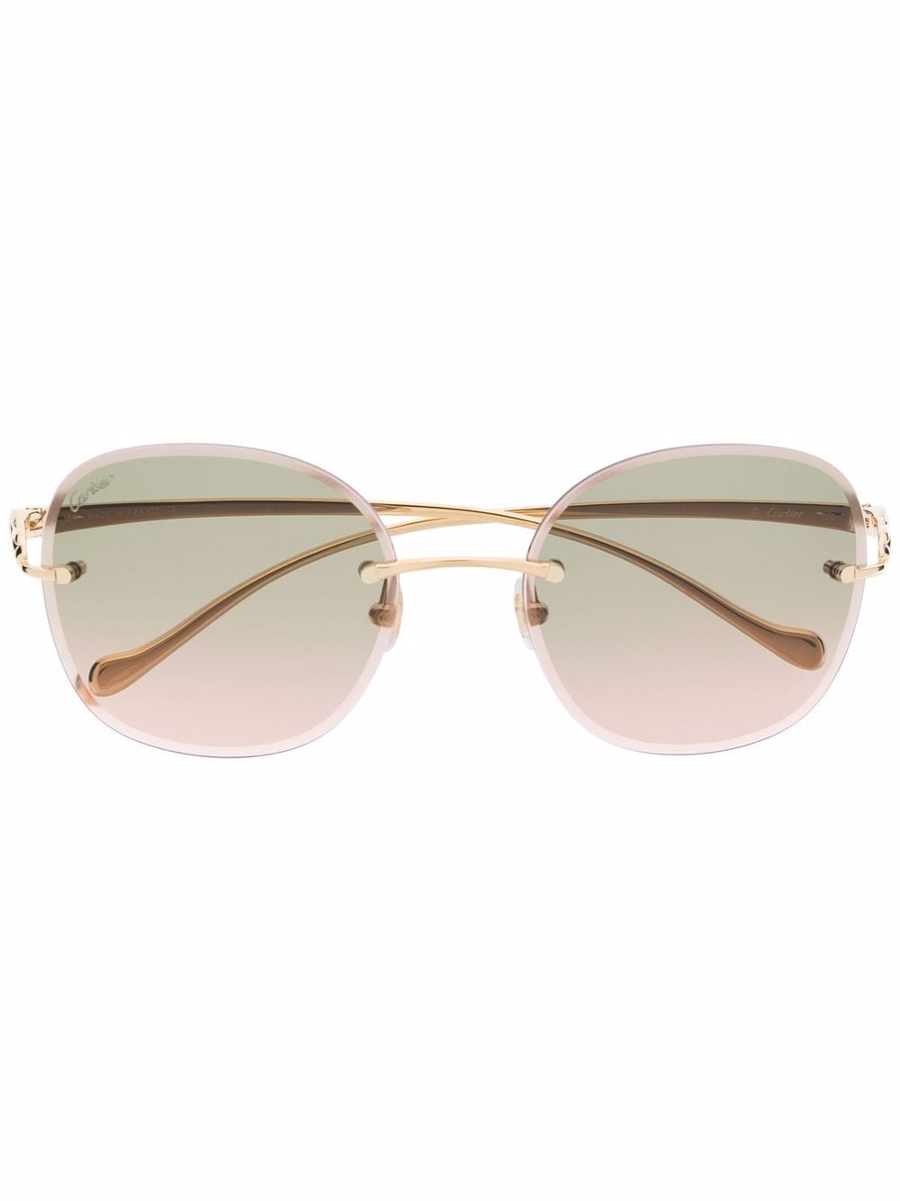 Cartier Eyewear round frame sunglasses - Gold von Cartier Eyewear