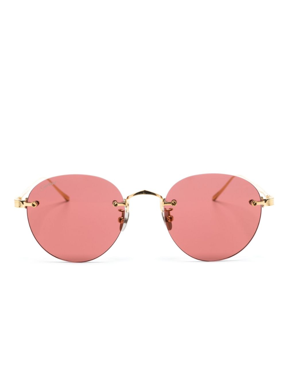 Cartier Eyewear round-frame tinted sunglasses - Gold von Cartier Eyewear