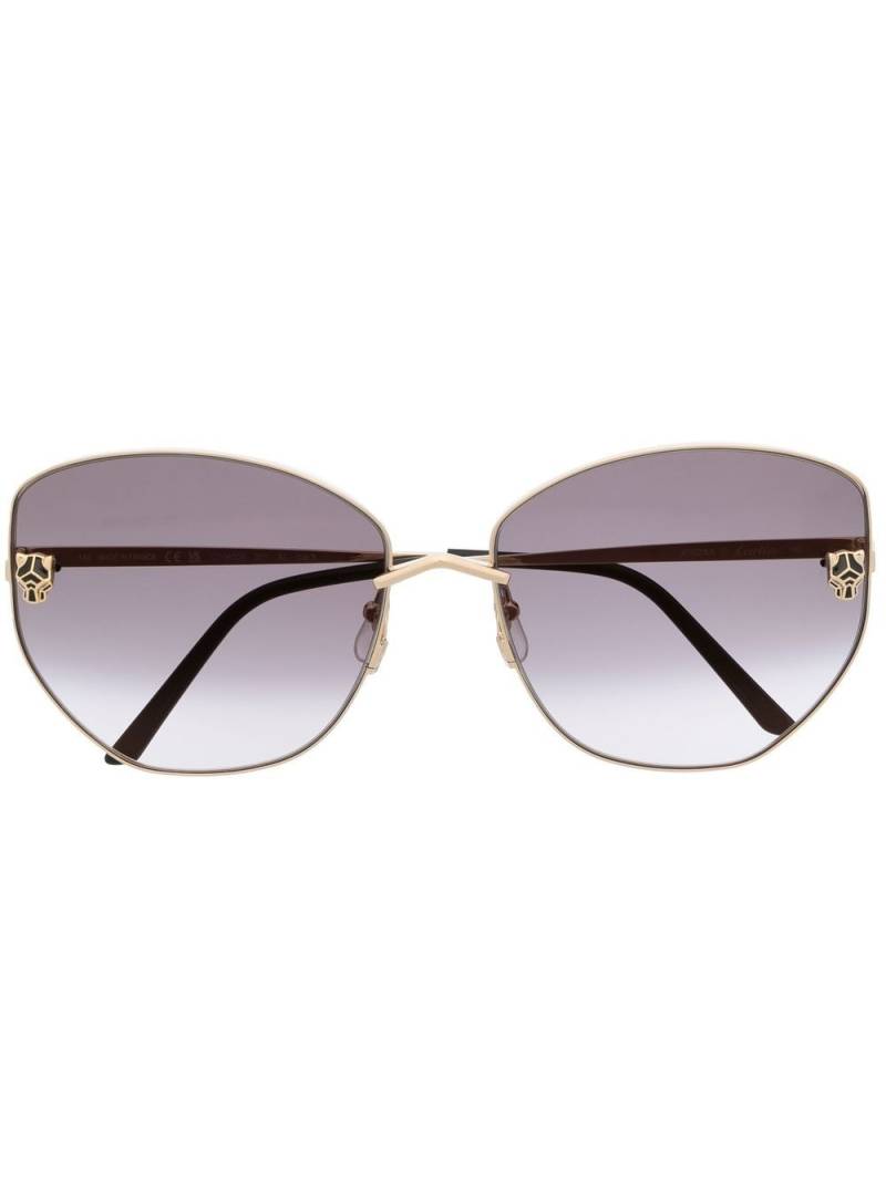 Cartier Eyewear signature Panther gold-tone sunglasses von Cartier Eyewear