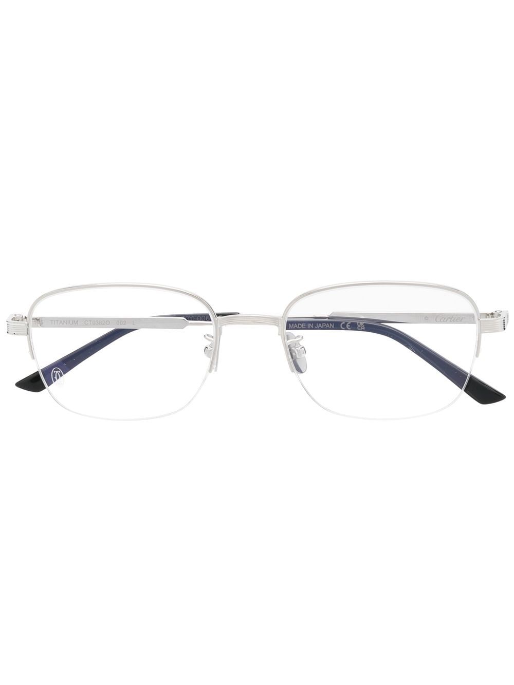 Cartier Eyewear square-frame glasses - Silver von Cartier Eyewear