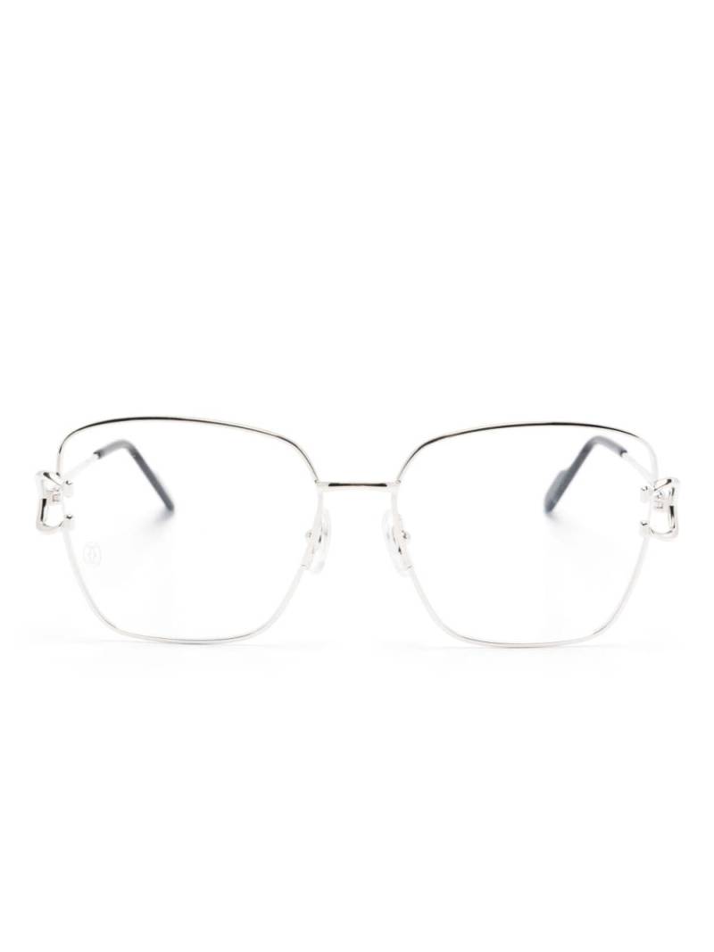 Cartier Eyewear square-frame glasses - Silver von Cartier Eyewear