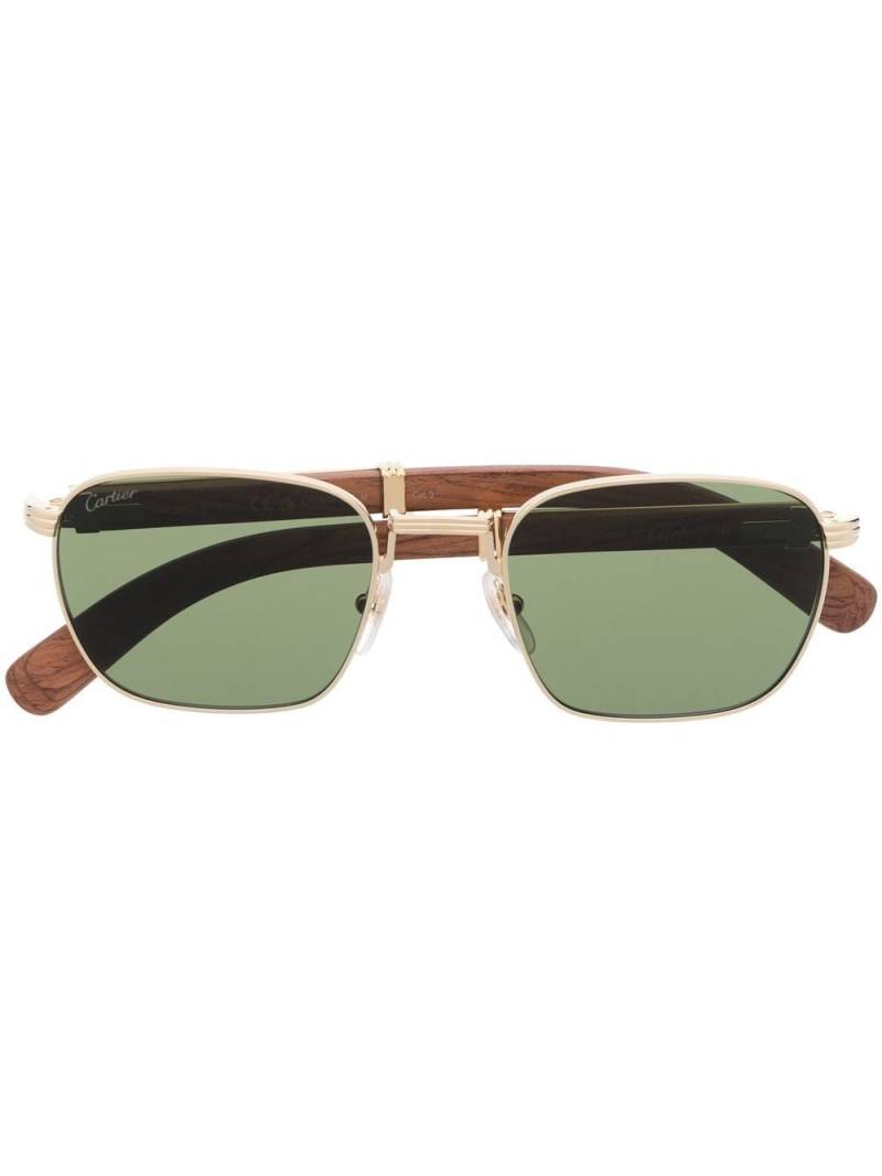 Cartier Eyewear square-frame tinted sunglasses - Gold von Cartier Eyewear