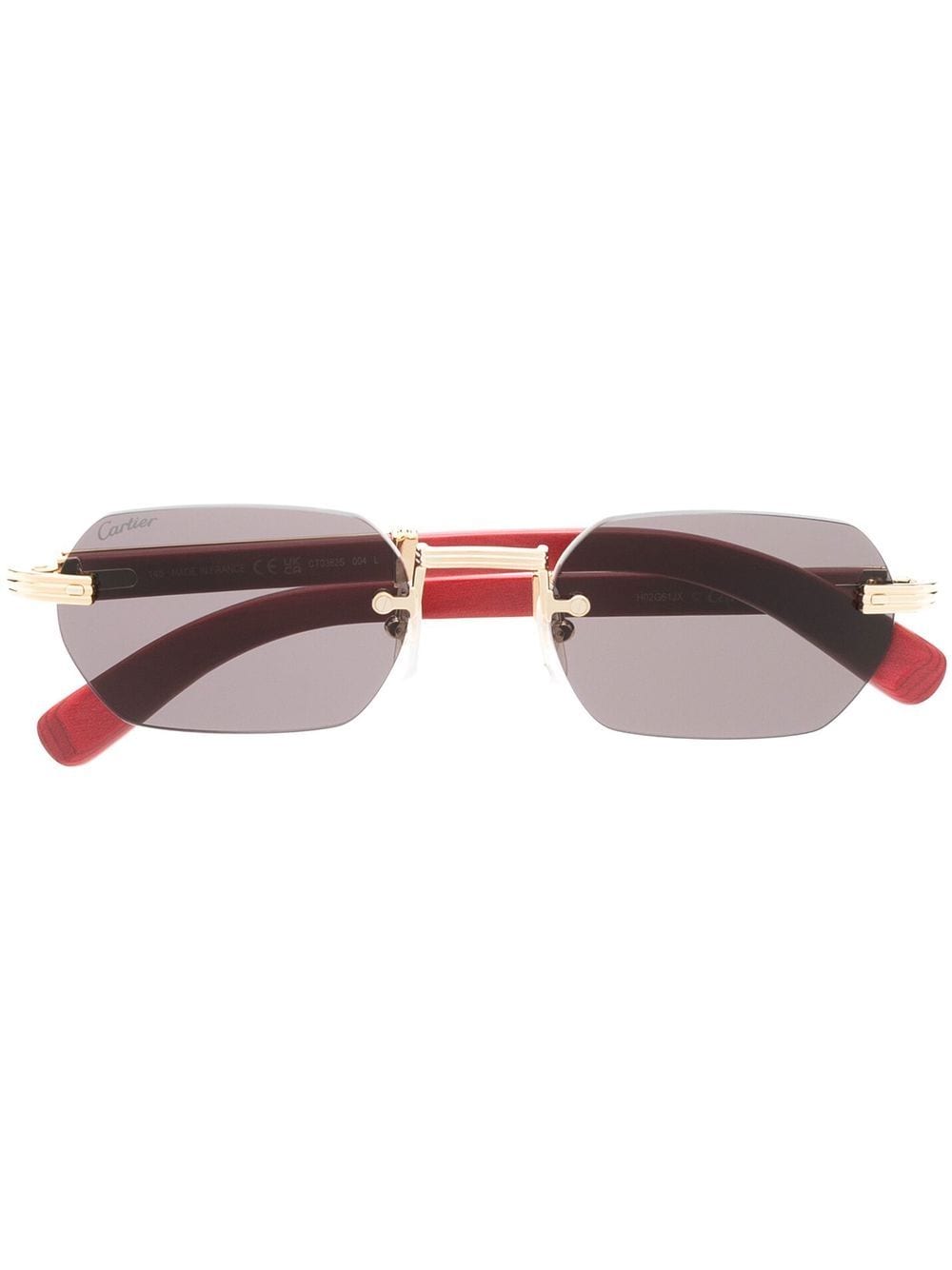 Cartier Eyewear tinted geometric-frame sunglasses - Gold